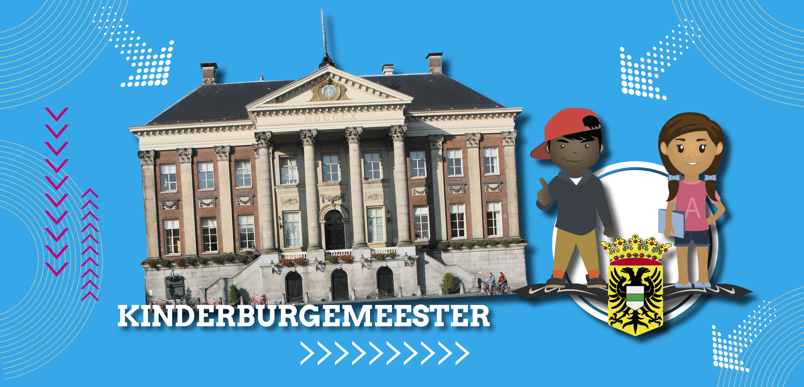 Het logo voor de verkiezingen van de kinderburgemeester